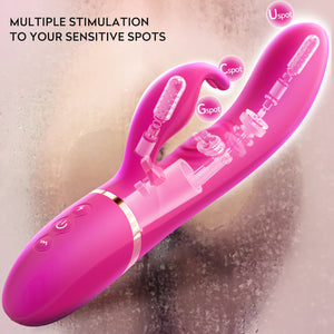 Erocome CANESVENATICI Flapping Heating Vibrator Deep Rose