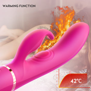 Erocome CANESVENATICI Flapping Heating Vibrator Deep Rose