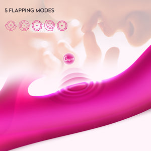 Erocome CANESVENATICI Flapping Heating Vibrator Deep Rose