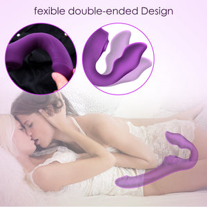 Erocome Cancri Vibrating Strapless Strap On Purple