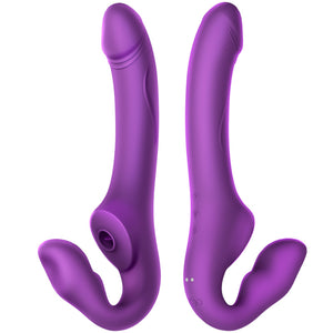 Erocome Cancri Vibrating Strapless Strap On Purple  buy in Singapore LoveisLove U4ria