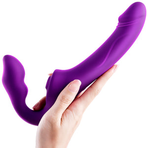 Erocome Cancri Vibrating Strapless Strap On Purple  buy in Singapore LoveisLove U4ria