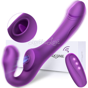 Erocome Cancri Vibrating Strapless Strap On Purple  buy in Singapore LoveisLove U4ria