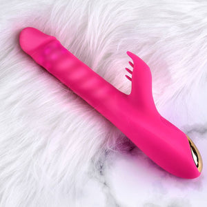 Erocome Capricornus Rabbit Thursting and Rotating Vibrator Cerise buy in Singapore LoveisLove U4ria