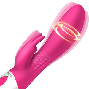 Erocome Hydra Heating Function and Rotating Beaded Rabbit Vibrator Rotating beaded head with strong vibrator