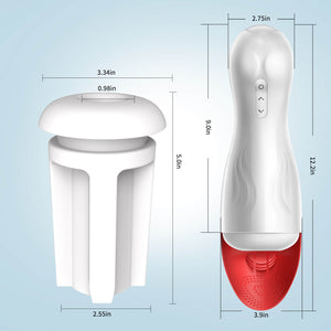 Erocome Virgo Vibrating Masturbator with Tongue Stimulator (Popular)