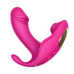 Erocome Volans Clit Sucking and G-spot Stimulating Wearable Plug Vibrator Cerise love is love buy sex toys singapore u4ria