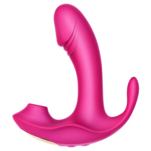 Erocome Volans Clit Sucking and G-spot Stimulating Wearable Plug Vibrator Cerise love is love buy sex toys singapore u4ria