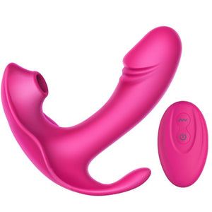 Erocome Volans Clit Sucking and G-spot Stimulating Wearable Plug Vibrator Cerise love is love buy sex toys singapore u4ria