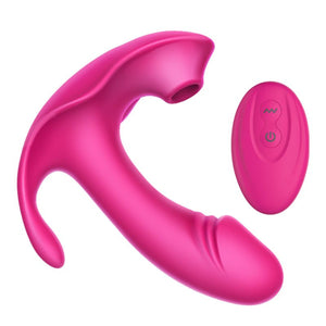 Erocome Volans Clit Sucking and G-spot Stimulating Wearable Plug Vibrator Cerise love is love buy sex toys singapore u4ria