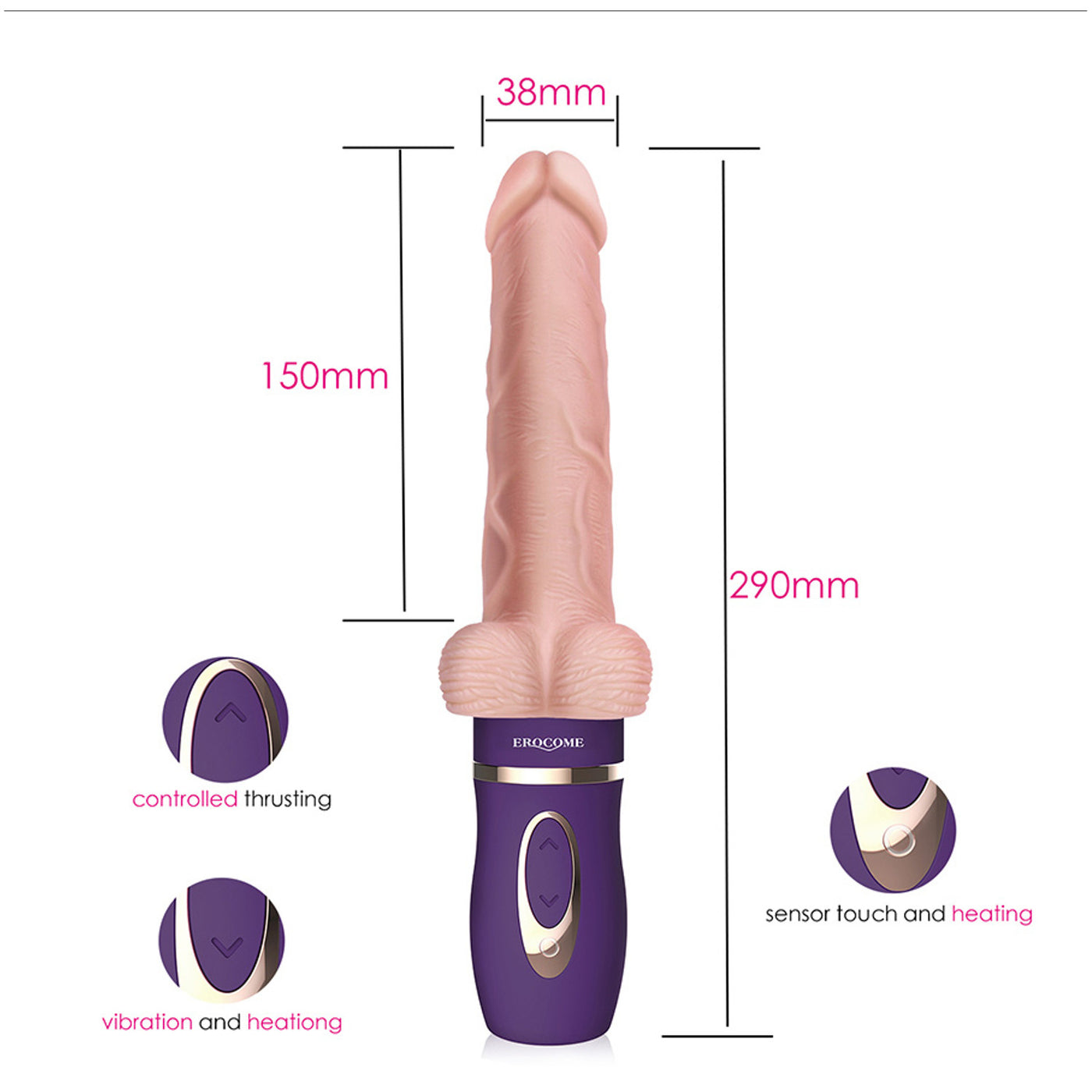 Erocome Bootes Thrusting Heating Dildo Vibrator (Unique Pressure Sensi – Love is Love