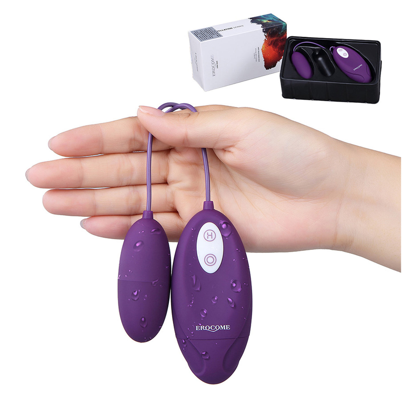 Erocome Lyra Solo Wired Controller Egg Vibrator Purple  Love is Love