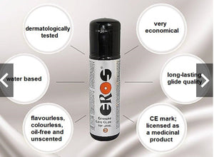 Eros Extended Love Glide Top Level 3 Water-Based Lubricant 100 ml 3.4 fl oz