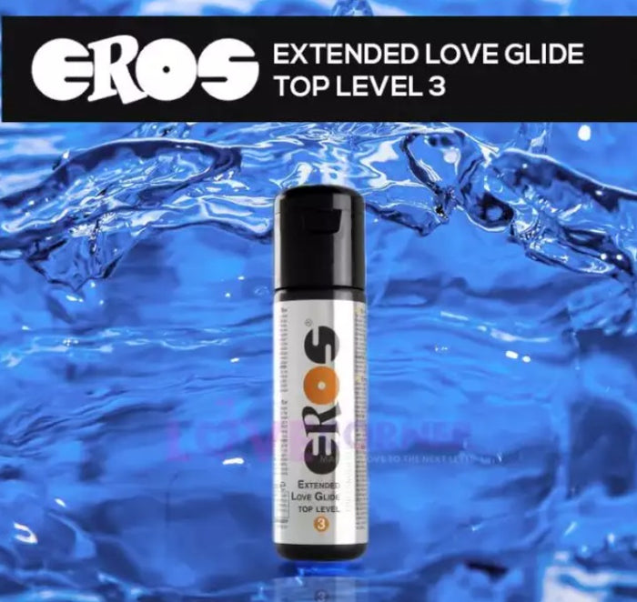 Eros Extended Love Glide Top Level 3 Medical Water-Based Lubricant 100 ml 3.4 fl oz