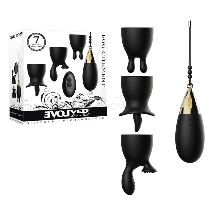 Evolved Egg-Citement Remote Controlled Egg Vibrator Multi-Sleeve