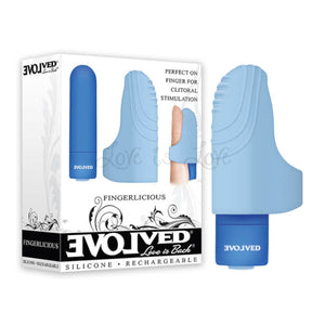 Evolved Fingerlicious Rechargeable Finger Vibrator Blue Buy in Singapore LoveisLove U4Ria 