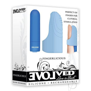 Evolved Fingerlicious Rechargeable Finger Vibrator Blue Buy in Singapore LoveisLove U4Ria 