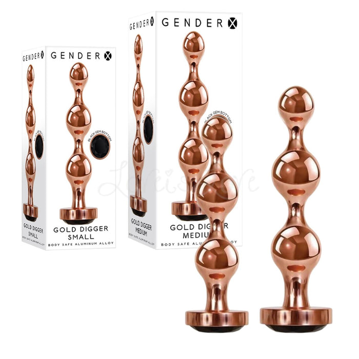 Evolved Novelties Gender X Gold Digger Plug Rose Gold/Black (Selling Fast)