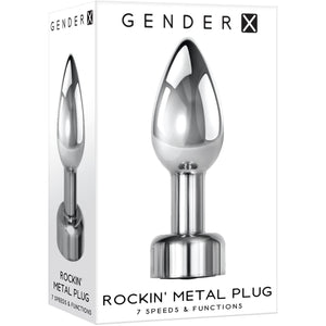 Evolved Novelties Gender X Rockin' Rechargeable Vibrating Metal Plug love is love buy sex toys in singapore u4ria loveislove