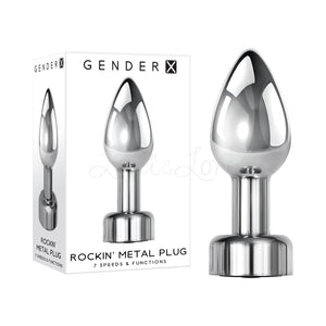 Evolved Novelties Gender X Rockin' Rechargeable Vibrating Metal Plug love is love buy sex toys in singapore u4ria loveislove