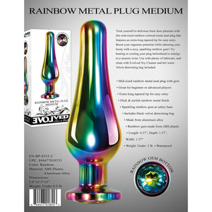 Evolved Rainbow Metal Plug Medium Buy In Singapore Love Is Love u4ria Sex Toys