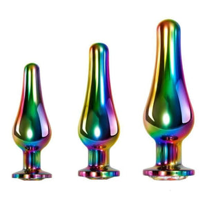 Evolved Rainbow Metal Plug Set of 3 love is love buy sex toys in singapore u4ria loveislove