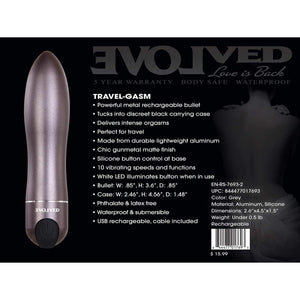 Evolved Travel-Gasm Bullet Rechargeable Vibrator Love Is Love Sex Toys In Singapore U4ria