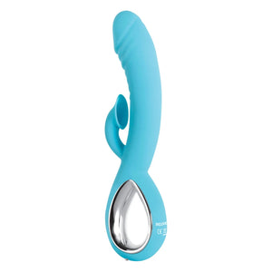 Evolved Triple Infinity Clitoral Suction Dual Stimulator Silicone Aqua Buy in Singapore LoveisLove U4Ria 