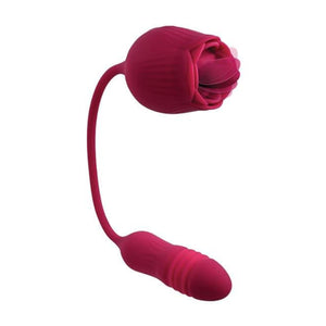 Evolved Wild Rose Flicking Tongue & Thrusting Bullet Vibrator Red Buy in Singapore LoveisLove U4Ria 