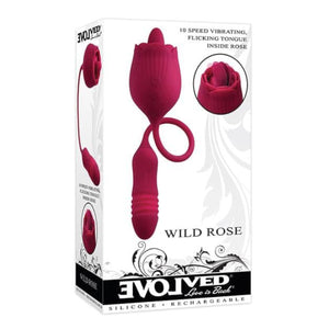 Evolved Wild Rose Flicking Tongue & Thrusting Bullet Vibrator Red Buy in Singapore LoveisLove U4Ria 