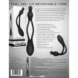 Evolved You, Me, Us Bendable Vibe Double Vibrator Love Is Love Buy In Singapore Sex Toys u4ria adult toys