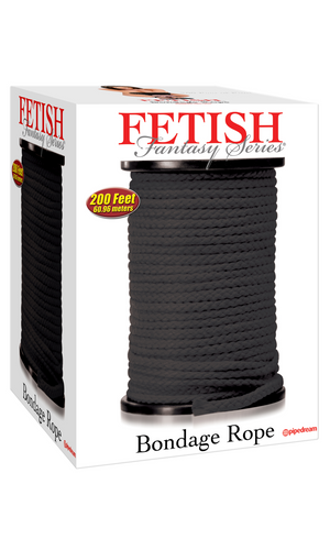 Fetish Fantasy Series Bondage Rope 200 Feet (60.96 meters) Black buy at LoveisLove U4Ria Singapore