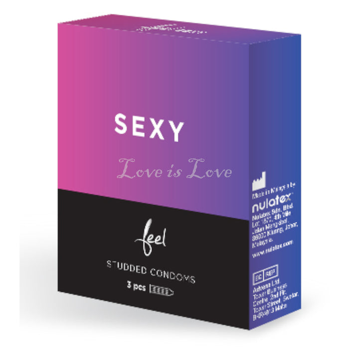 Feel Sexy Studded Flavored Condom 3pcs (Expiry 07/2025)