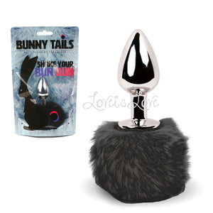 Feelztoys Bunny Tails Butt Plug 70 MM  Pink or Black buy in Singapore LoveisLove U4ria