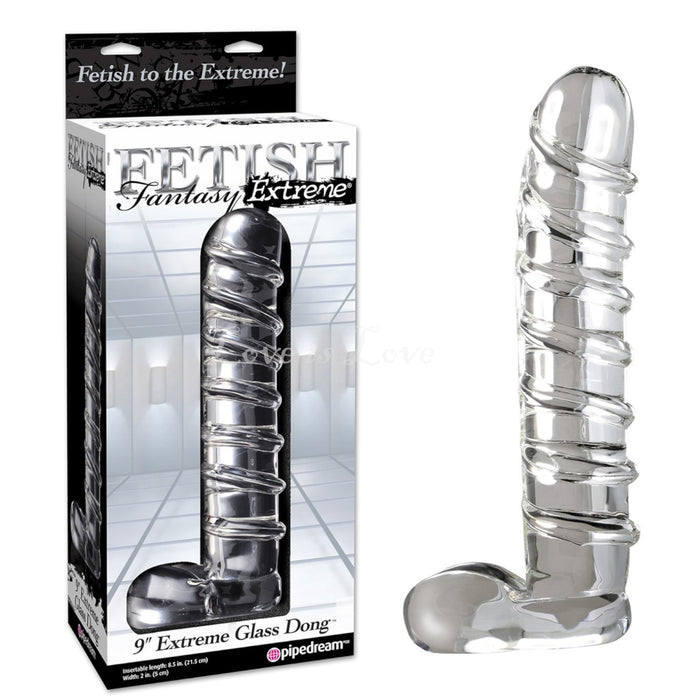 Fetish Fantasy Extreme 9 Inch Extreme Glass Dong [Orgasmic SALE]