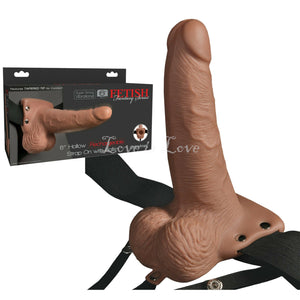 Fetish Fantasy Series 6 Inch Hollow Rechargeable Strap-On with Balls Tan Buy in Singapore LoveisLove U4ria 