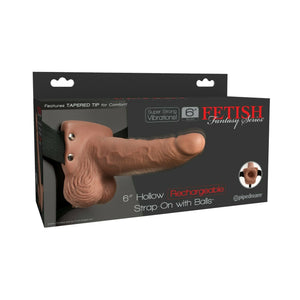 Fetish Fantasy Series 6 Inch Hollow Rechargeable Strap-On with Balls Tan Buy in Singapore LoveisLove U4ria 