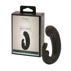 Fifty Shades of Grey Sensation Rechargeable G-Spot Rabbit Vibrator Black Buy in Singapore LoveisLove U4Ria