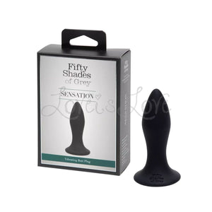 Fifty Shades of Grey Sensation Rechargeable Vibrating Butt Plug Black Buy in Singapore LoveisLove U4Ria