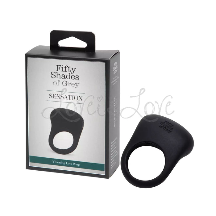 Fifty Shades of Grey Sensation Rechargeable Vibrating Love Ring in Black