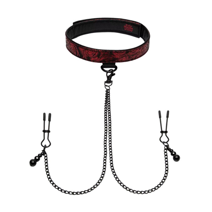 Fifty Shades of Grey Sweet Anticipation Collar with Nipple Clamps