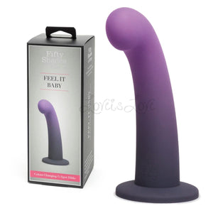 Fifty Shades Of Grey Feel It Baby Silicone G-Spot Dildo 7 Inch Black or Colour Changing love is love buy in singapore sex toys u4ria loveislove