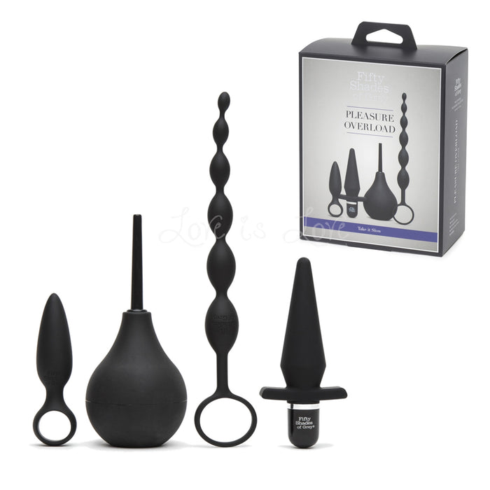 Fifty Shades of Grey Pleasure Overload Take It Slow Gift Set (4-Piece Set)