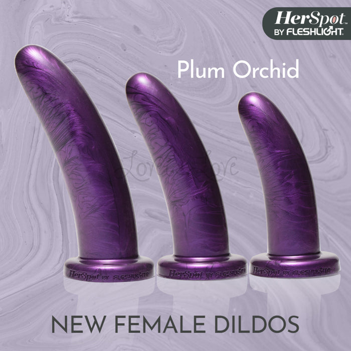 Fleshlight Herspot Plum Orchid Platinum-Cured Silicone Curved Dildo