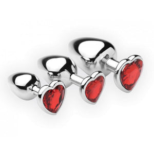Frisky Chrome Hearts 3 Piece Anal Plugs With Gem Accents Buy in Singapore U4ria LoveisLove