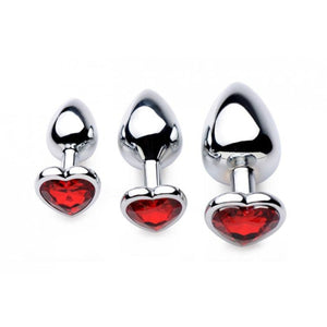 Frisky Chrome Hearts 3 Piece Anal Plugs With Gem Accents Buy in Singapore U4ria LoveisLove