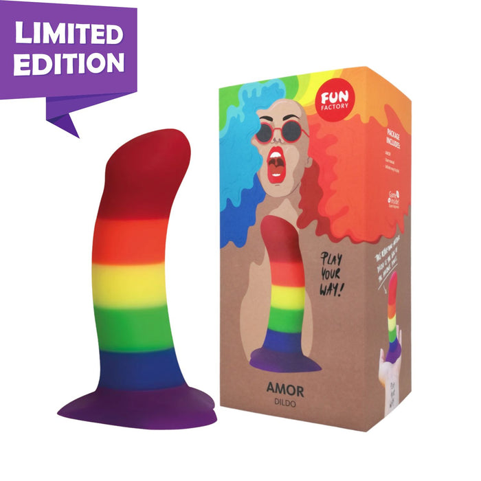 Fun Factory Stubs Amor Dildo in Rainbow (Limited Edition)(Best Seller)