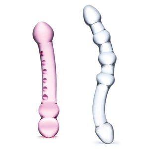 Glas 2 Piece Double Pleasure Glass Dildo Set Buy in Singapore LoveisLove U4Ria 