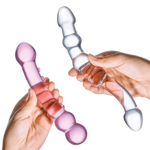 Glas 2 Piece Double Pleasure Glass Dildo Set Buy in Singapore LoveisLove U4Ria 