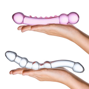 Glas 2 Piece Double Pleasure Glass Dildo Set Buy in Singapore LoveisLove U4Ria 